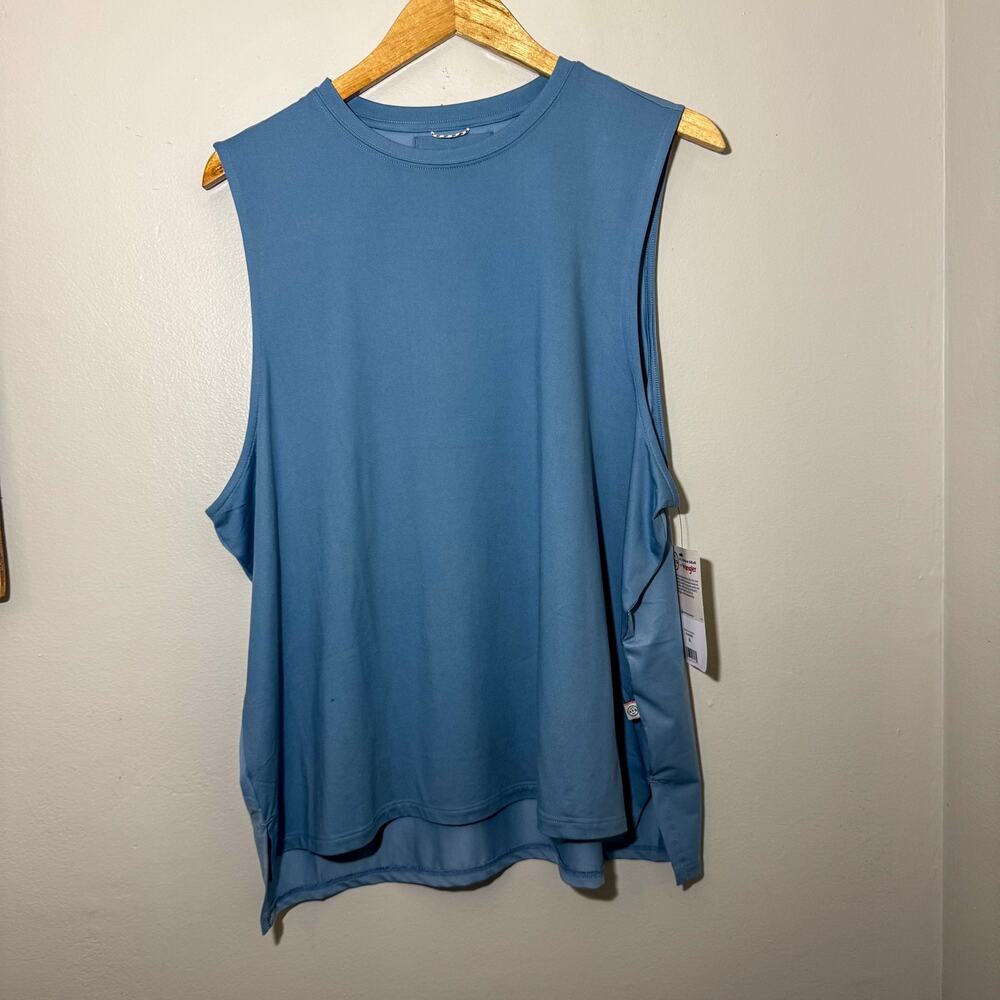 NWT Wrangler ATG All Terrain Gear Blue Muscle Tank Top XL Moisture Wicking